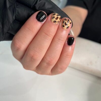 Leopard print nail polish